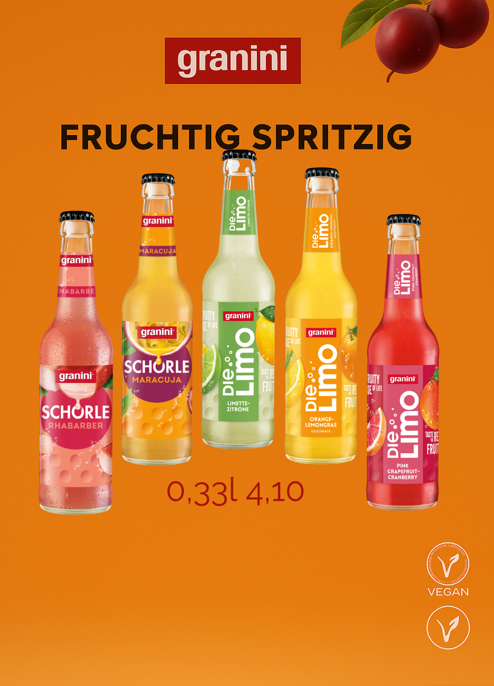 Granini Fruchtschorlen und Limonaden
